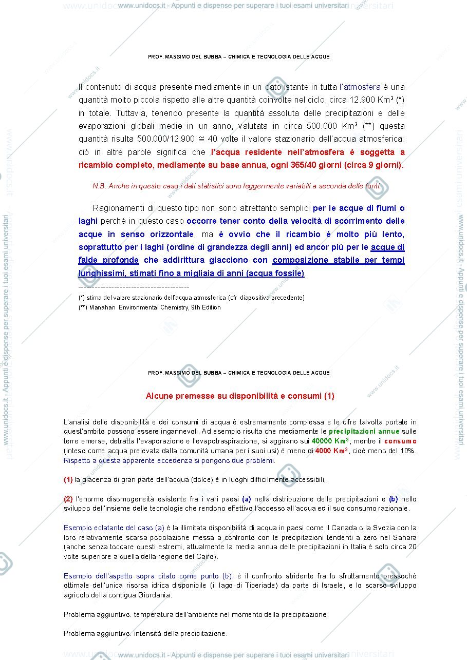 Anteprima pagina 4 — Slide chimica e tecnologia delle acque 