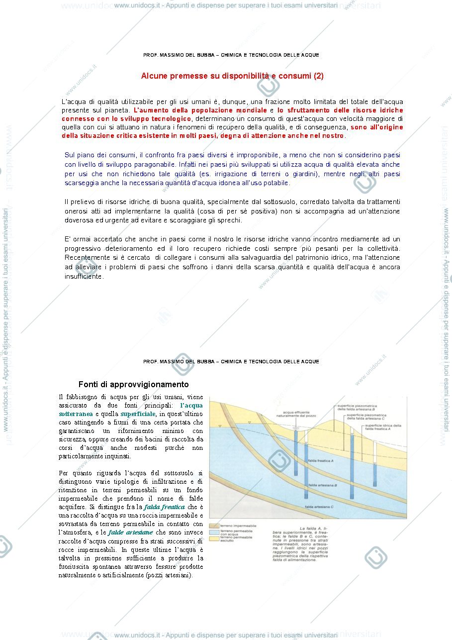 Anteprima pagina 5 — Slide chimica e tecnologia delle acque 