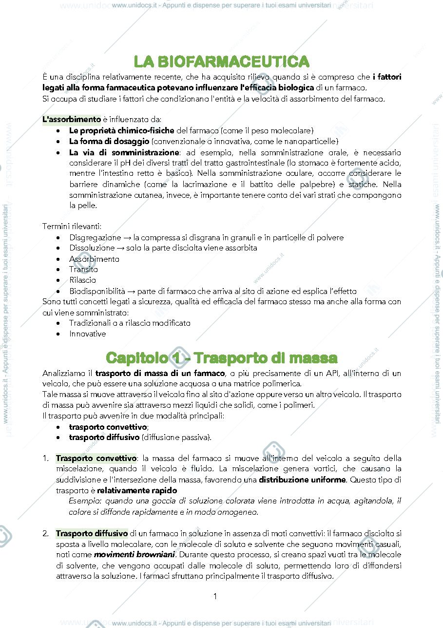 Anteprima pagina 1 — Appunti sistemati chimica farmaceutica applicata 