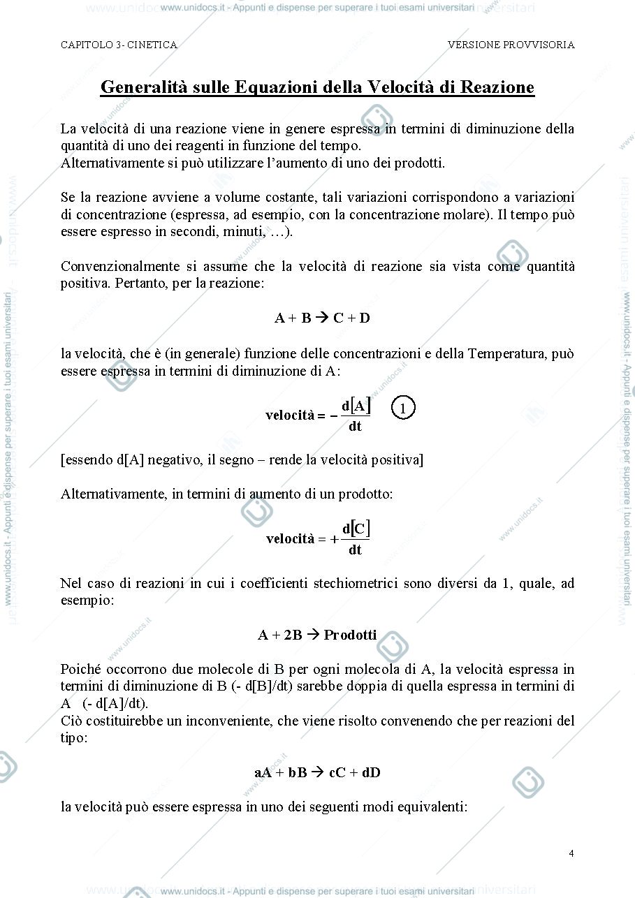 Anteprima pagina 4 — APPUNTI DELLA PROFESSORESSA BERLIER su CINETICA
