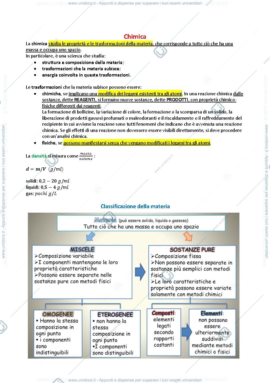 Anteprima pagina 1 — Chimica generale