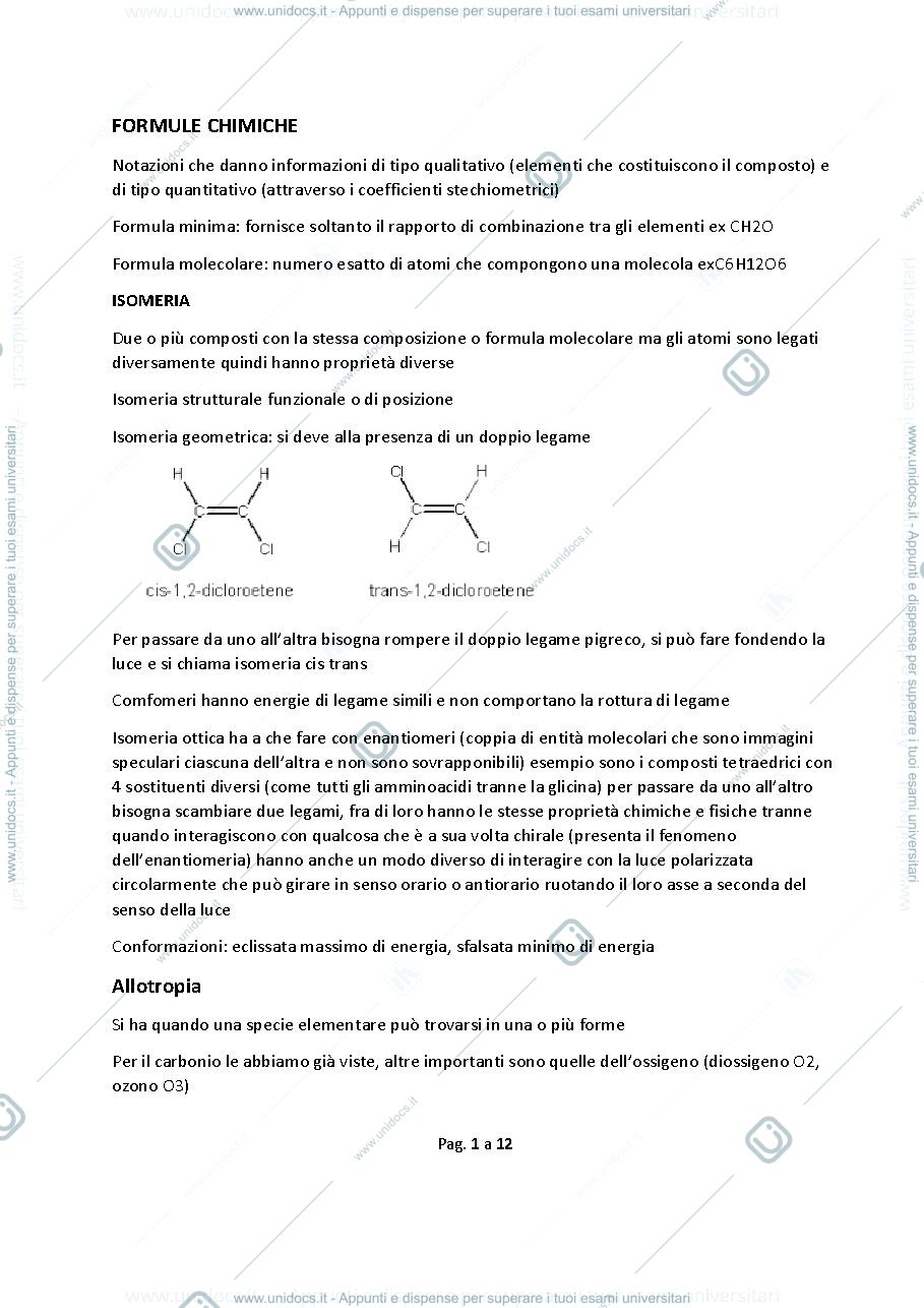 Anteprima pagina 1 — Fondamenti di chimica nomenclatura
