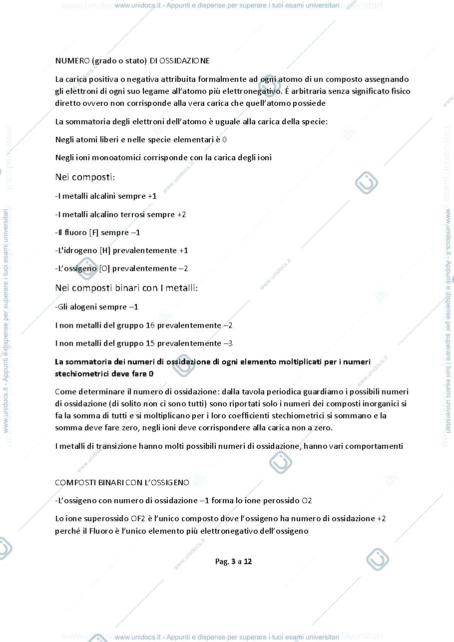 Anteprima pagina 3 — Fondamenti di chimica nomenclatura
