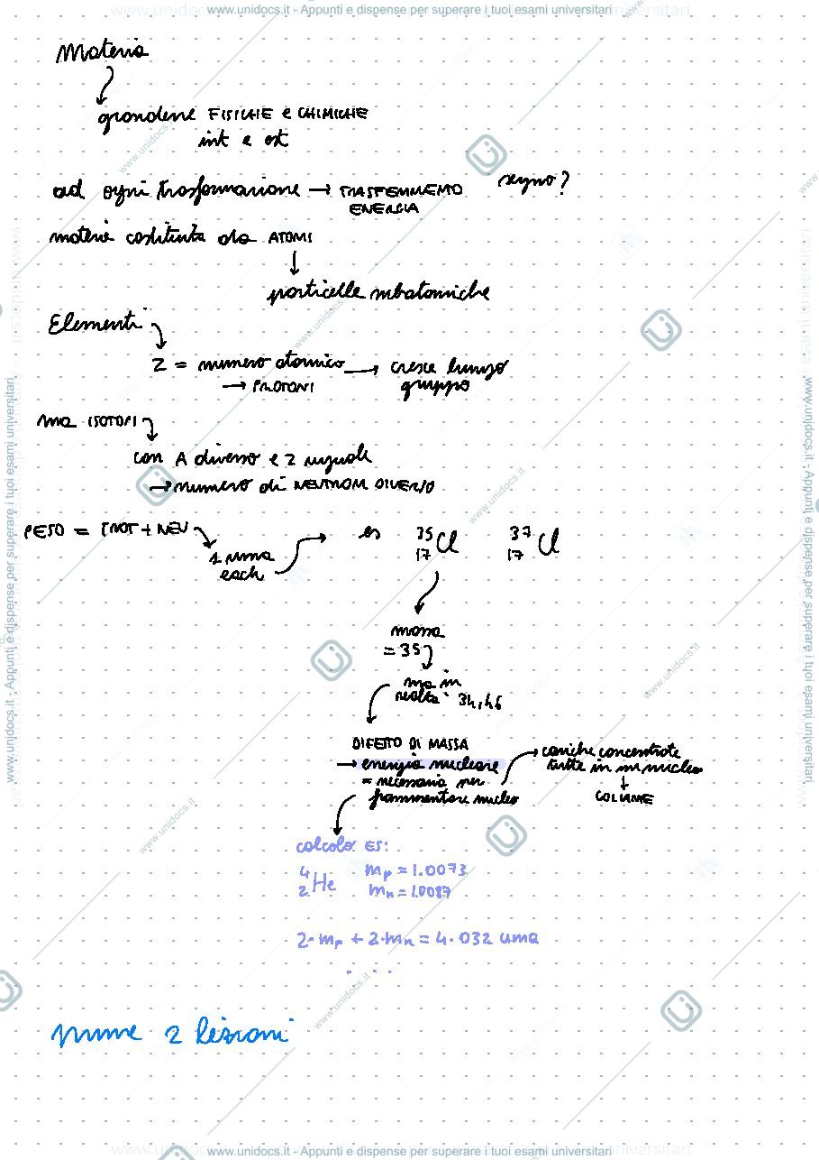 Anteprima pagina 2 — prima lezione di chimica