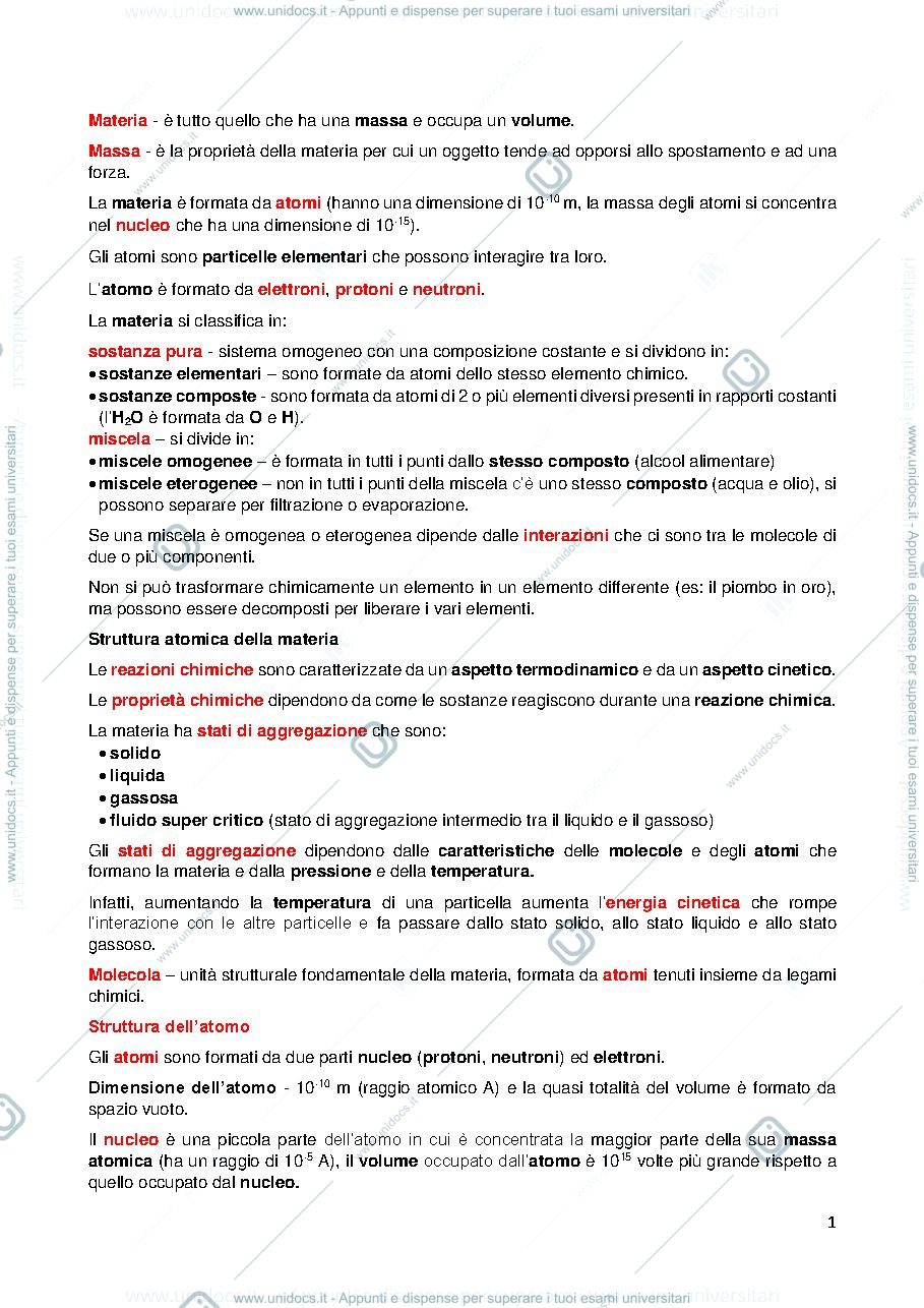 Anteprima pagina 1 — Chimica inorganica per corso di laurea in Viticoltura e enologia