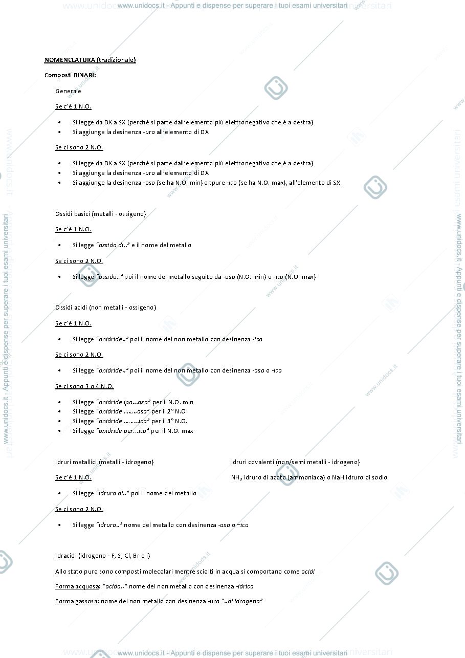 Anteprima pagina 1 — Appunti di chimica inorganica 