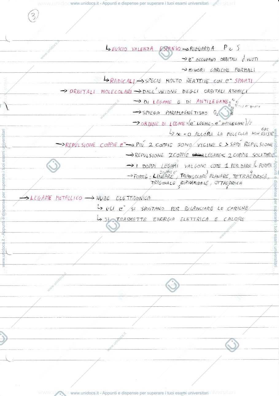Anteprima pagina 1 — schema a cascata Legami Chimici