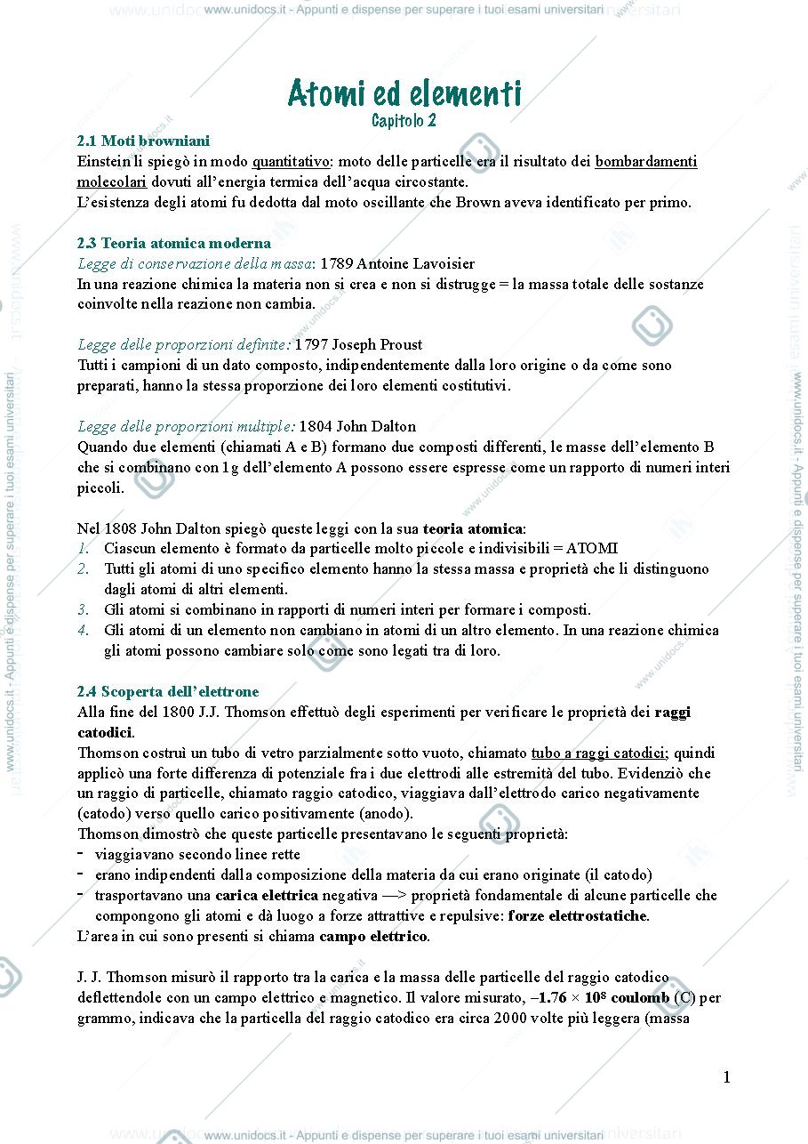 Anteprima pagina 1 — Chimica inorganica e generale