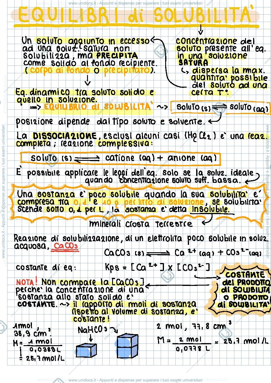 Anteprima pagina 1 — Equilibri di solubilità 