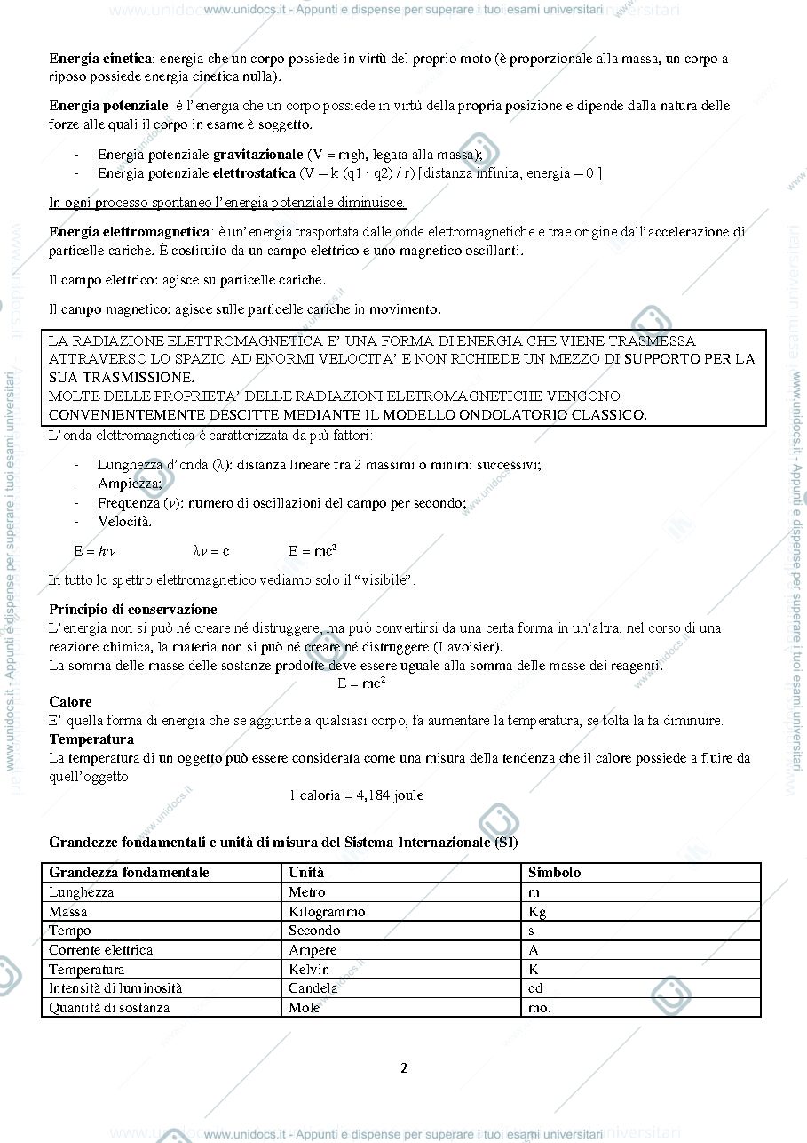 Anteprima pagina 3 — Chimica generale ed inorganica I anno