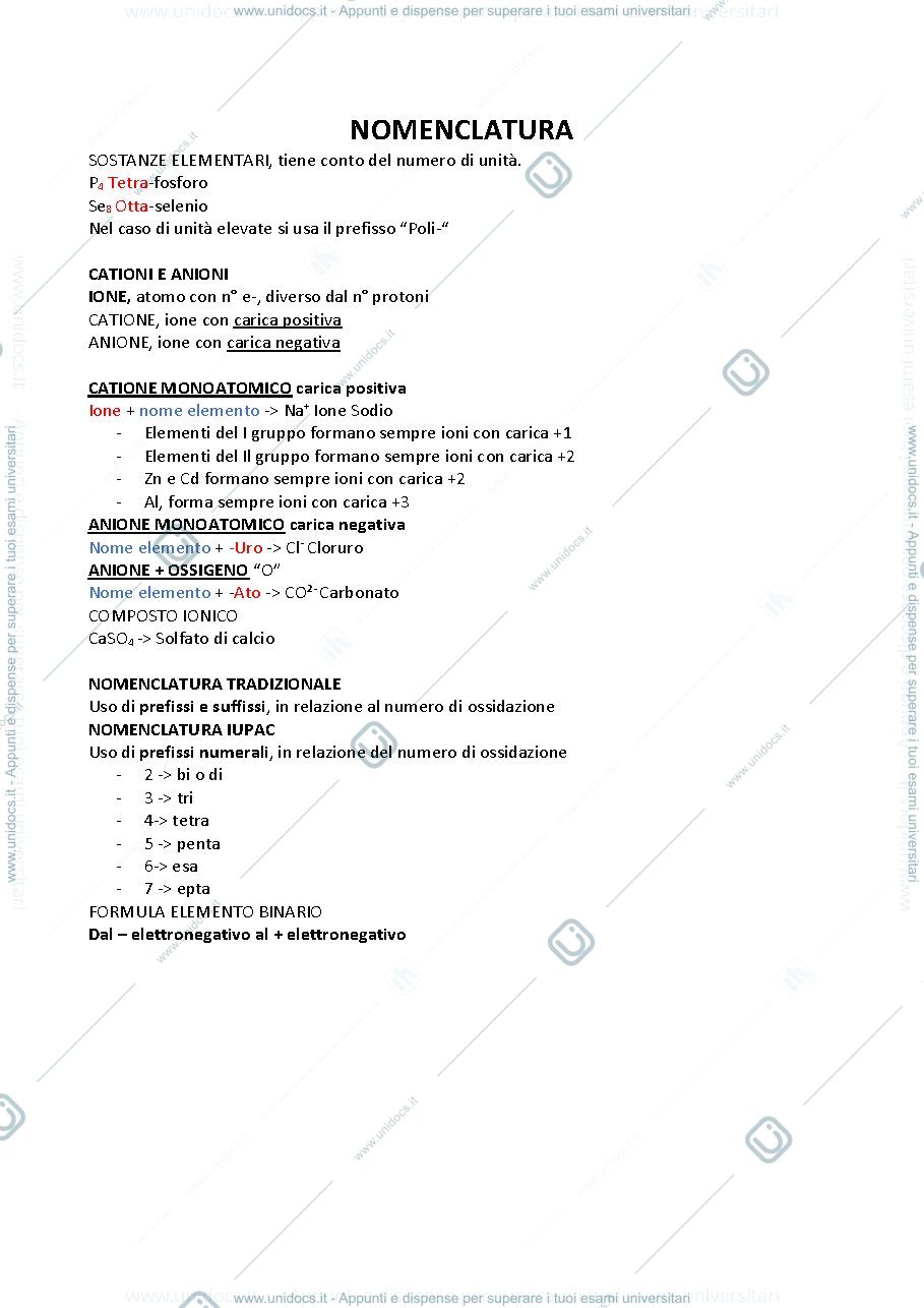 Anteprima pagina 1 — Nomenclatura 