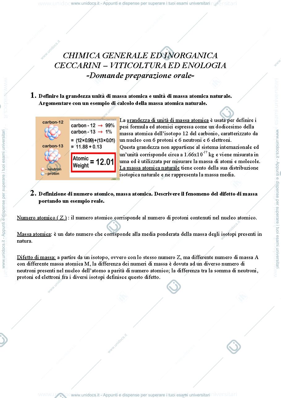 Anteprima pagina 1 — Domande orale complete