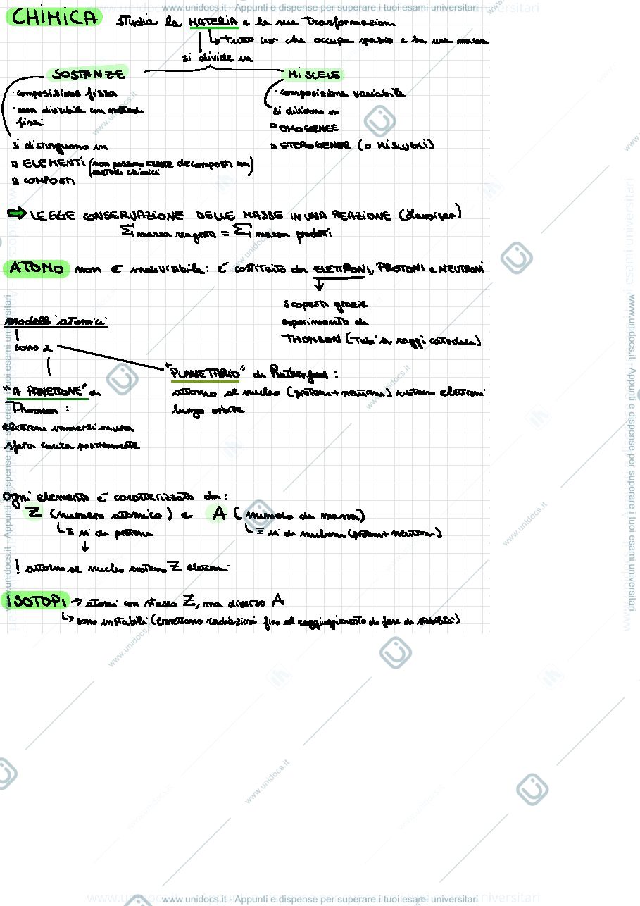 Anteprima pagina 1 — La materia e l’atomo