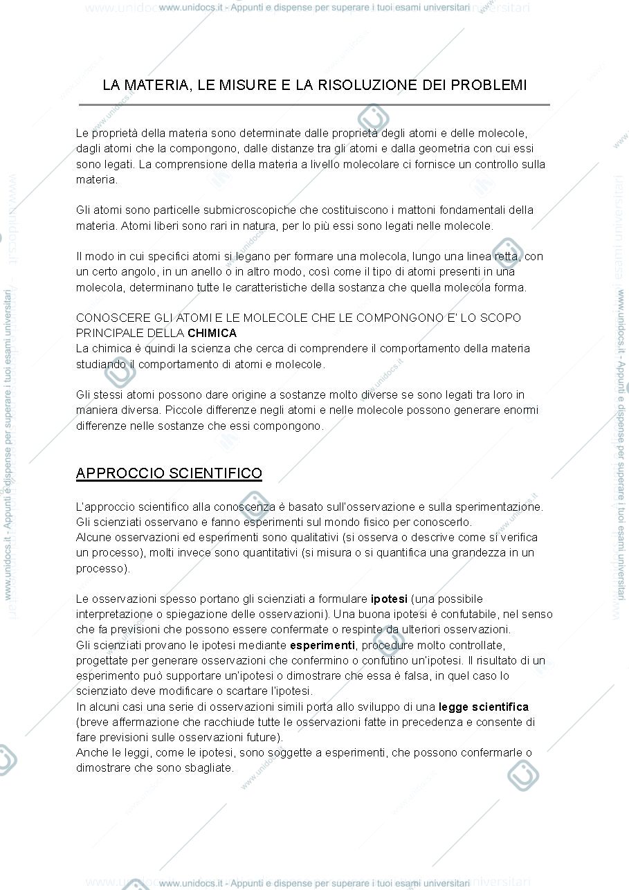 Anteprima pagina 1 — Introduzione alla chimica generale