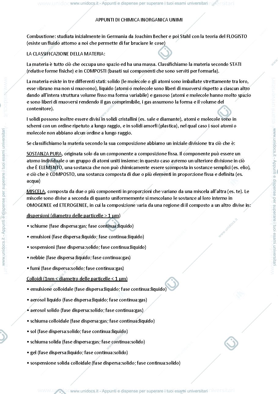 Anteprima pagina 2 — appunti chimica inorganica: modulo I