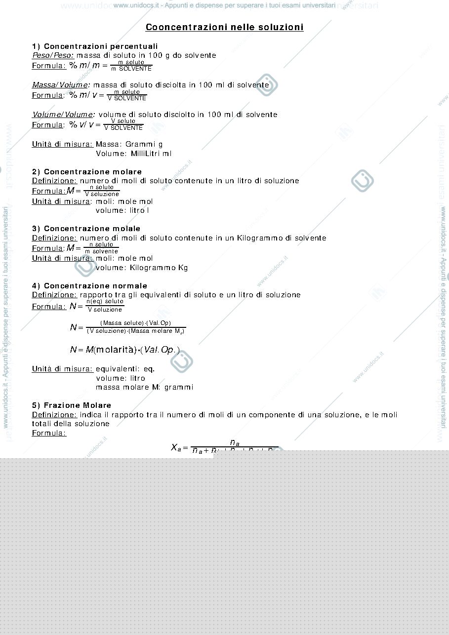 Anteprima pagina 1 — FORMULE CHIMICA GENERALE