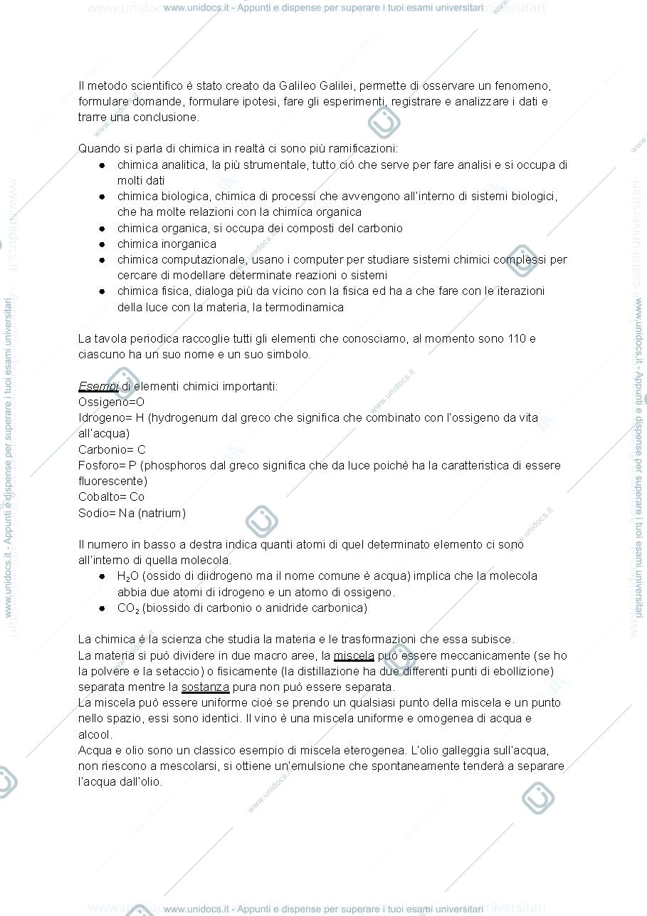 Anteprima pagina 1 — Chimica generale e stechiometria