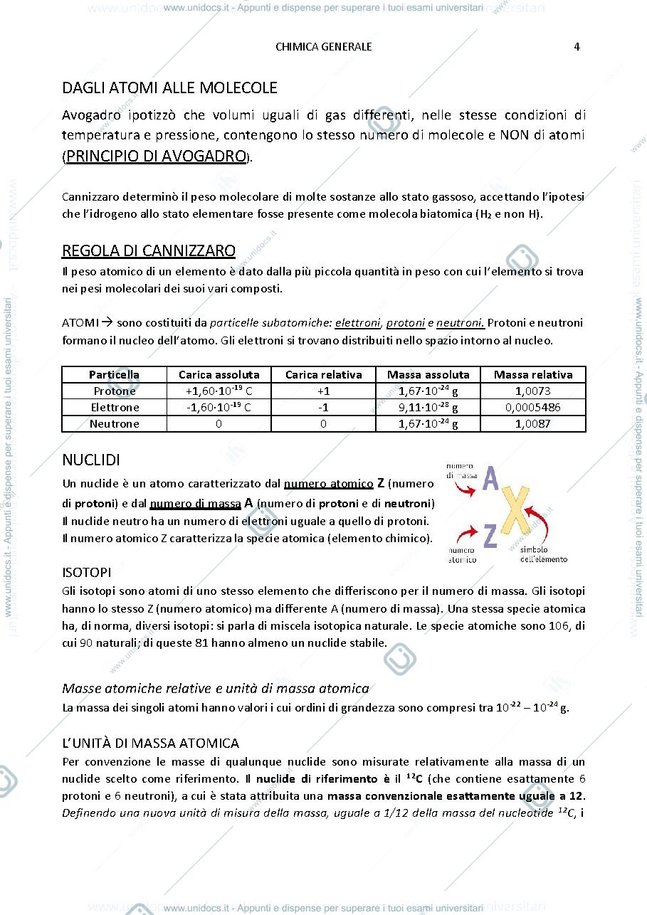 Anteprima pagina 4 — Chimica generale 
