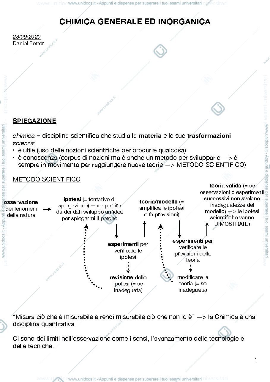 Anteprima pagina 1 — Chimica generale ed inorganica