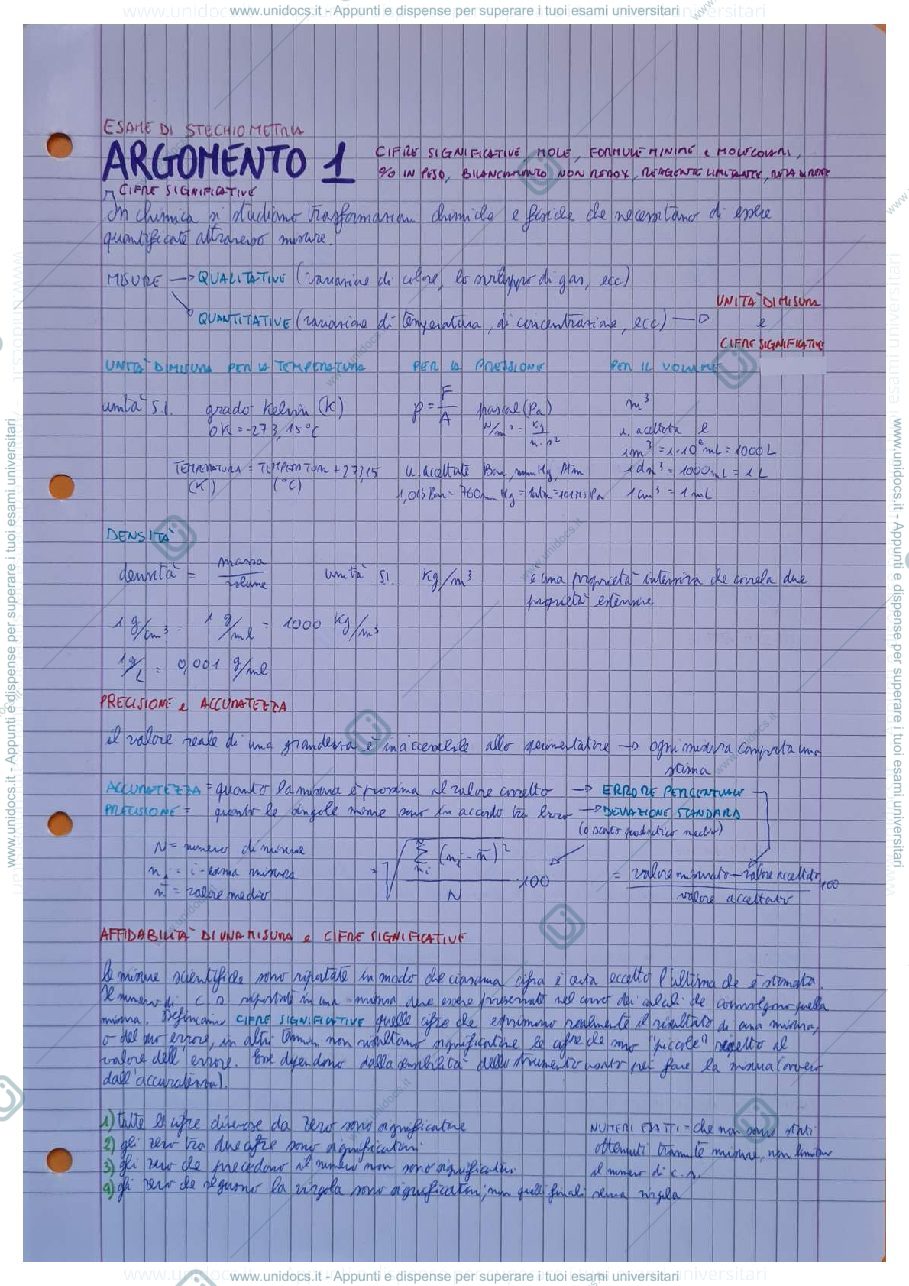 Anteprima pagina 1 — Stechiometria