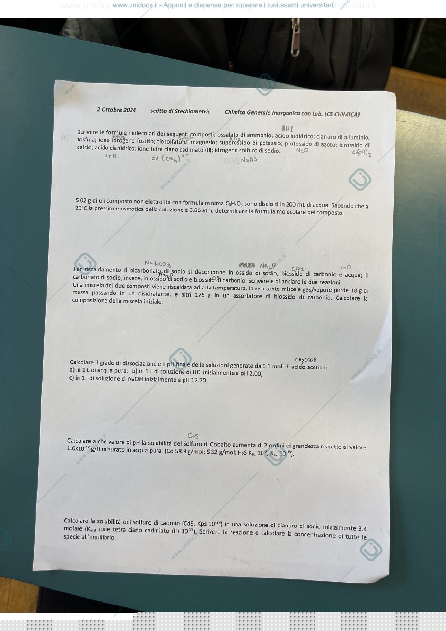 Anteprima pagina 1 — Tracce esame 