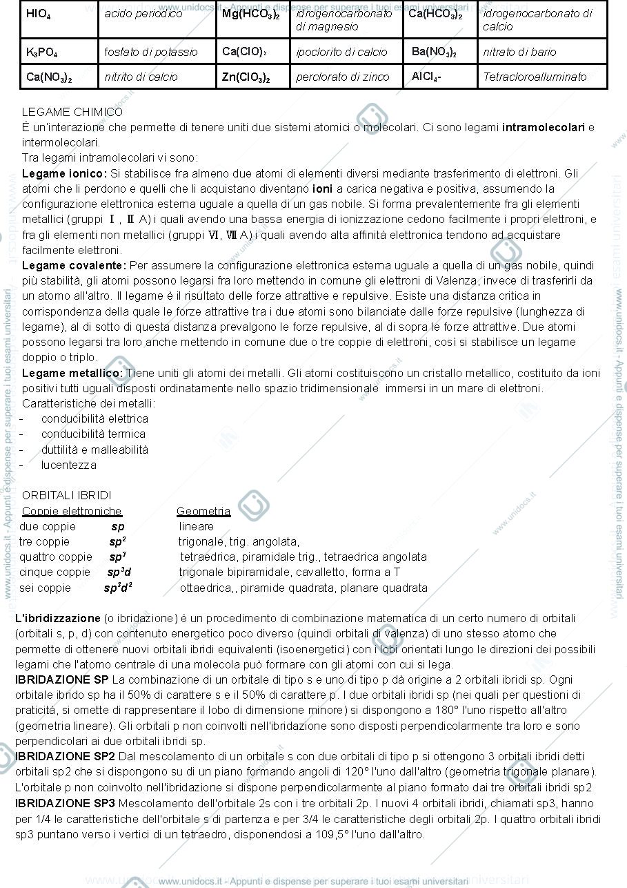 Anteprima pagina 2 — Appunti chimica inorganica