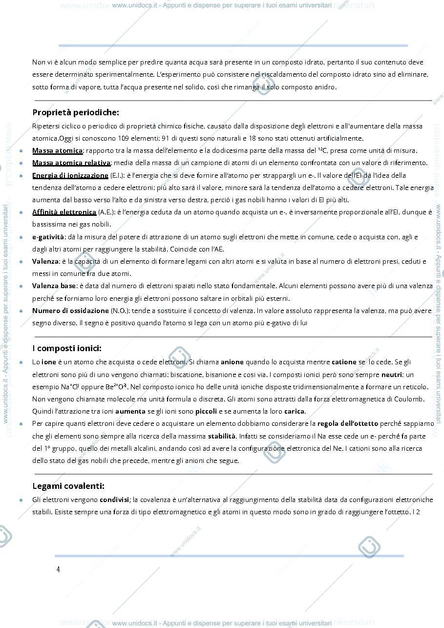 Anteprima pagina 4 — chimica generale e inorganica