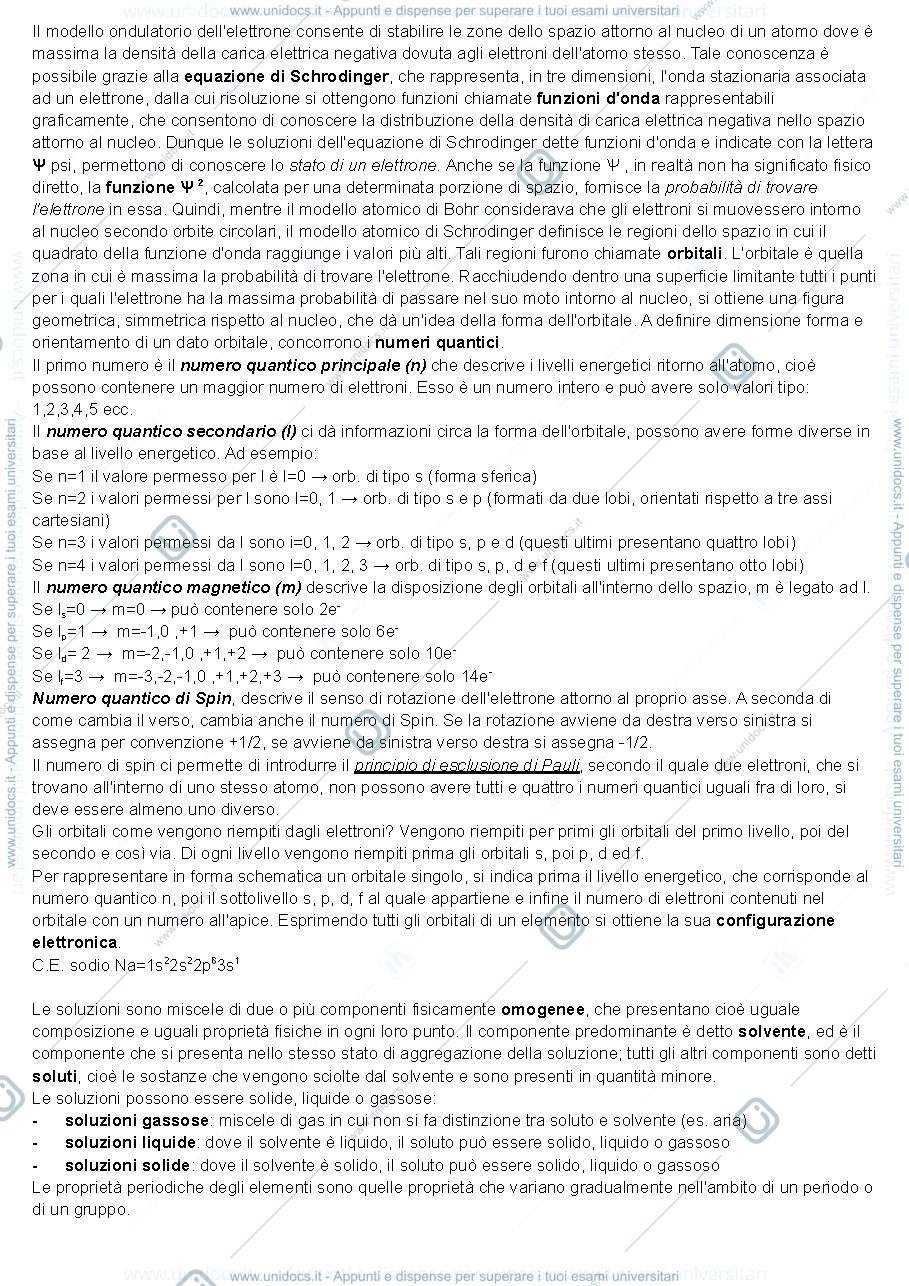 Anteprima pagina 1 — Appunti chimica