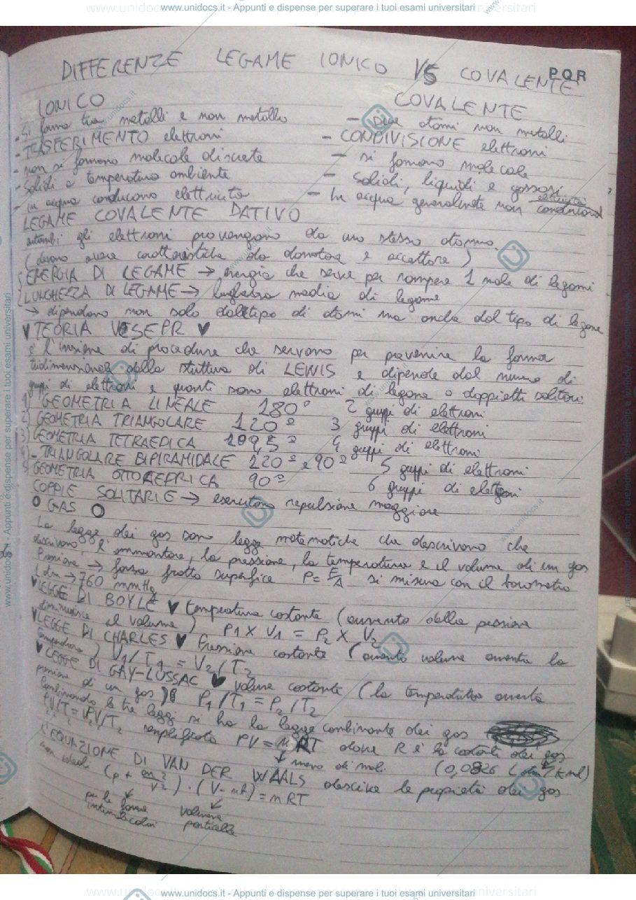 Anteprima pagina 1 — Differenza tra legame ionico e covalenre