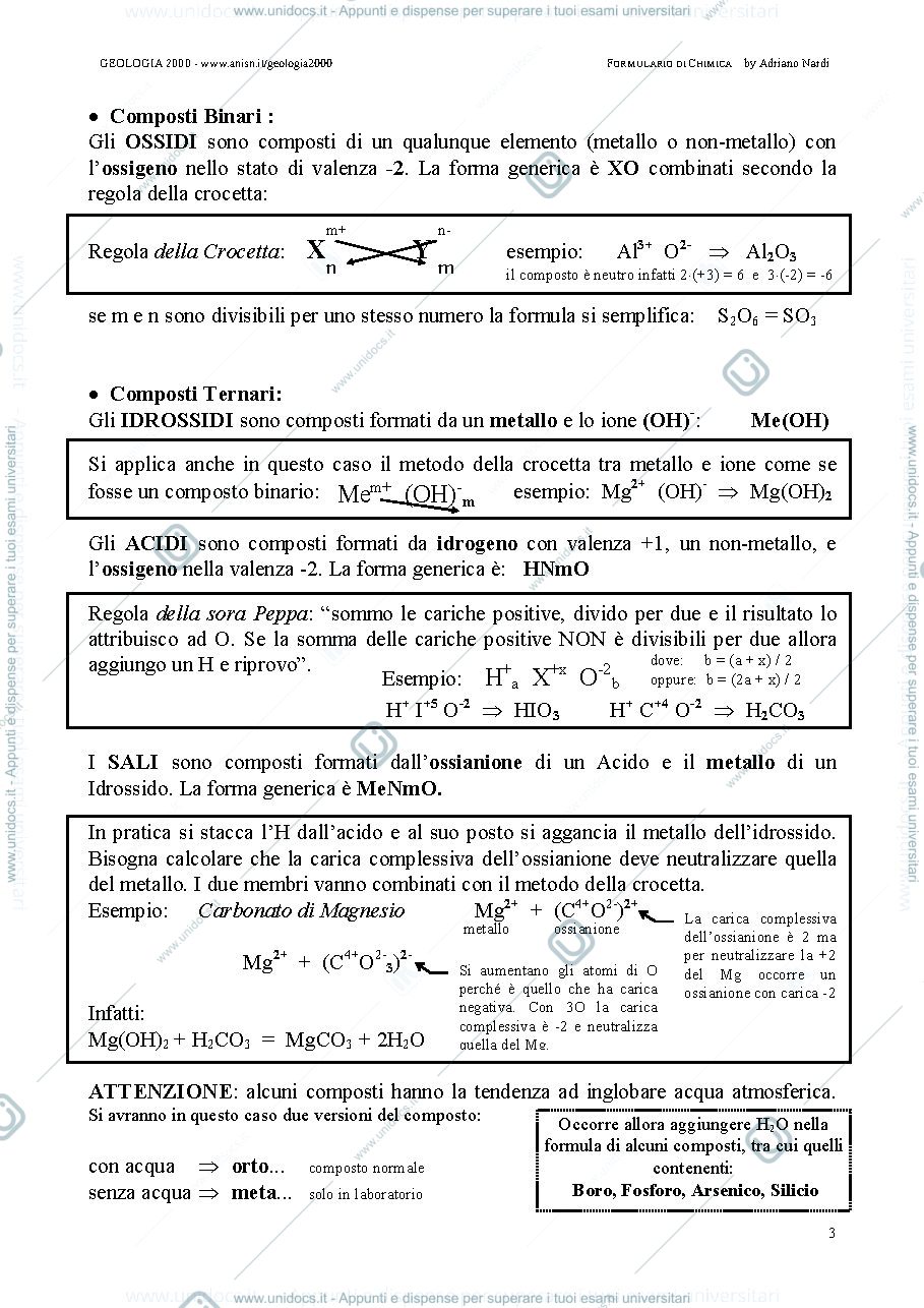 Anteprima pagina 3 — schemi riassuntivi chimica