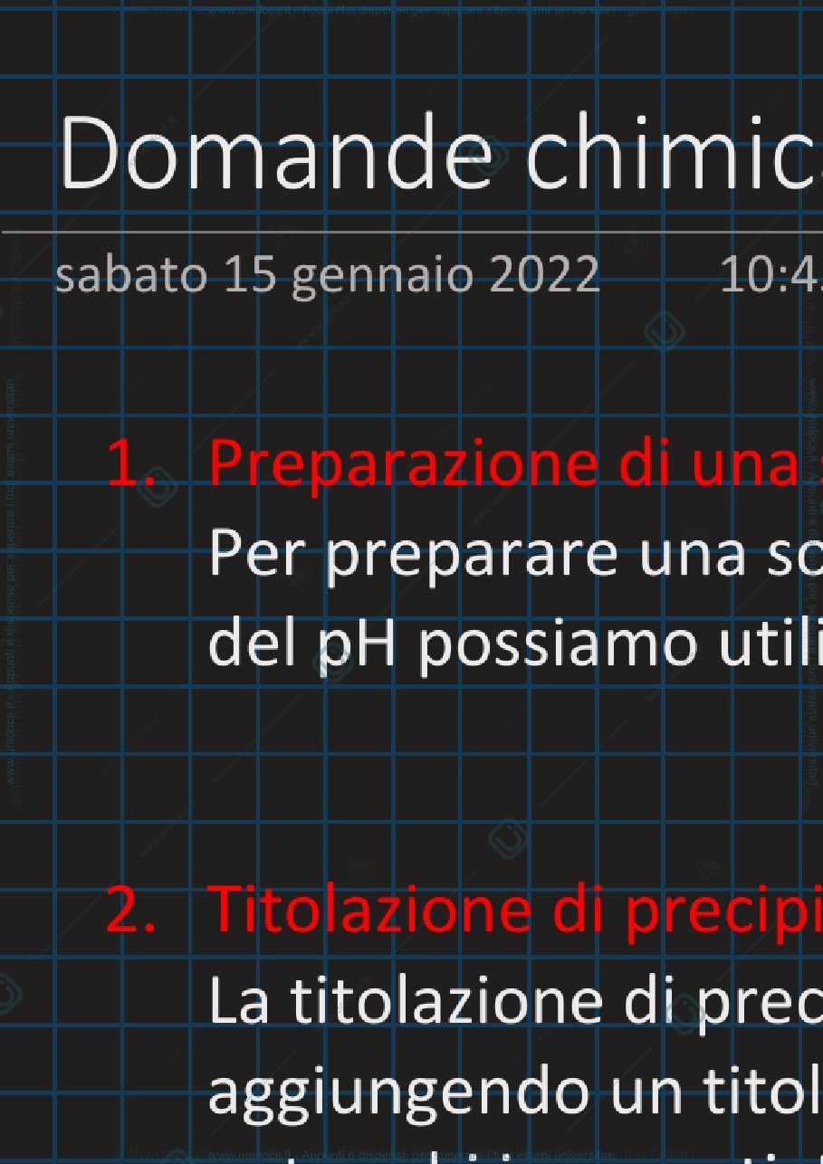 Anteprima pagina 1 — domande d'esame chimica generale