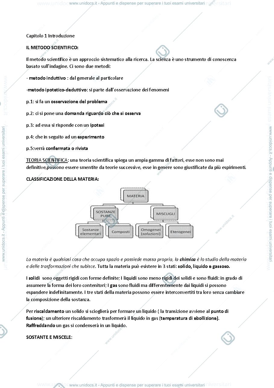 Anteprima pagina 1 — Riassunti dei capitoli trattati dalla Prof.ssa Catalano del Chang