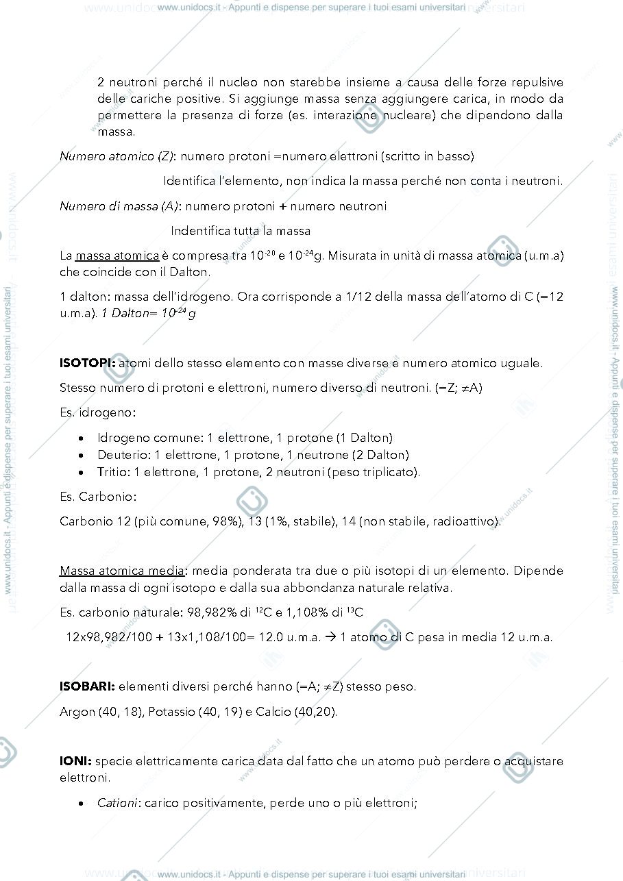 Anteprima pagina 2 — Appunti (integrazione slides+libro) chimica generale