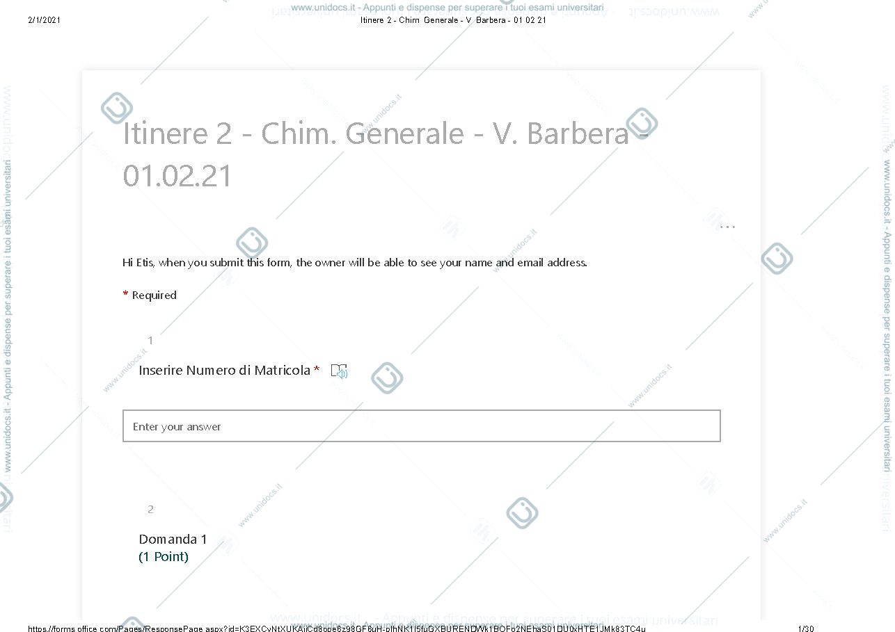 Anteprima pagina 1 — Esame
