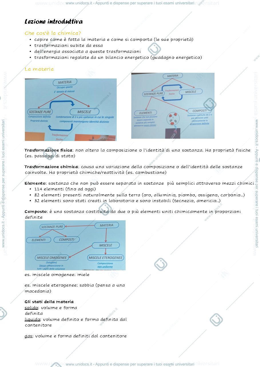 Anteprima pagina 1 — Chimica Generale