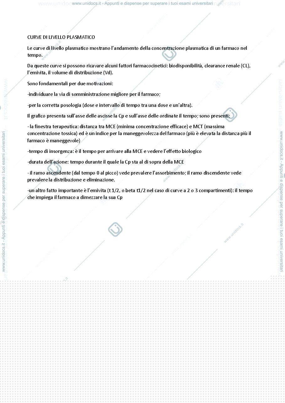 Anteprima pagina 1 — Curve di livello plasmatico