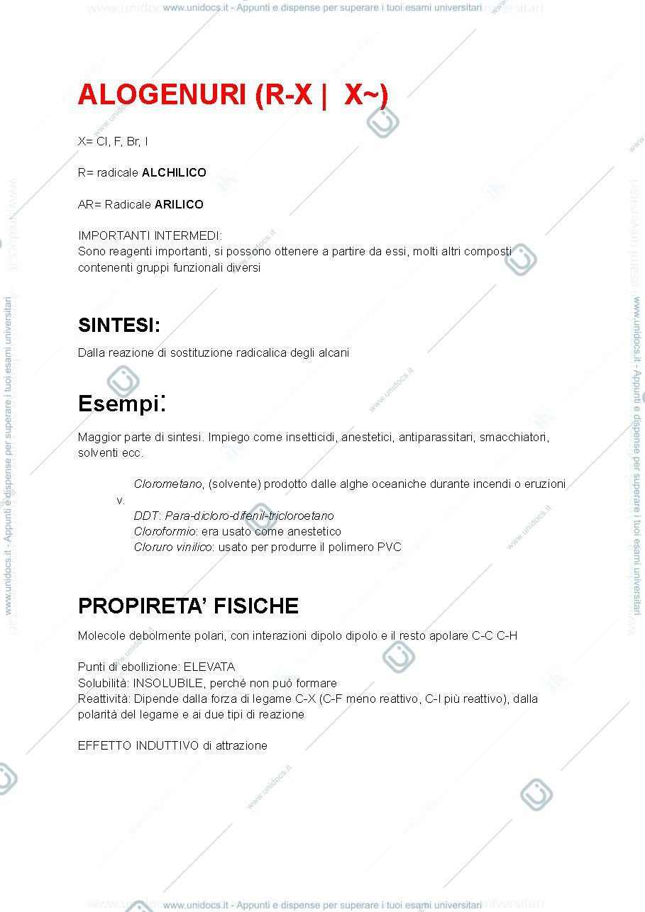 Anteprima pagina 1 — Chimica organica_Derivati degli idrocarburi