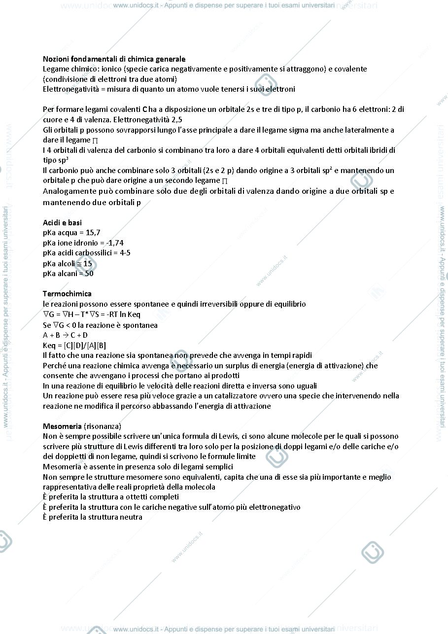 Anteprima pagina 1 — chimica organica