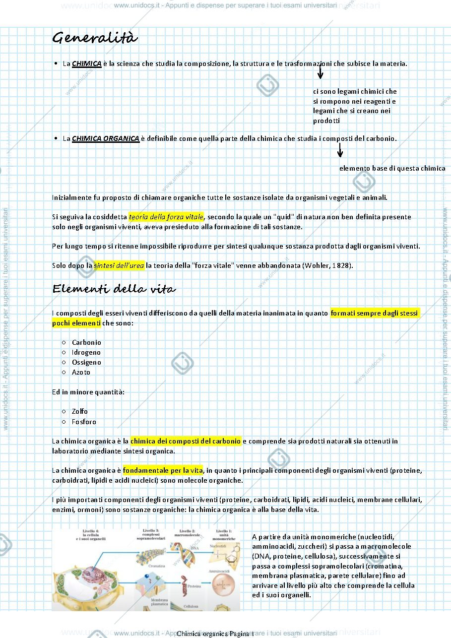 Anteprima pagina 1 — Appunti organica