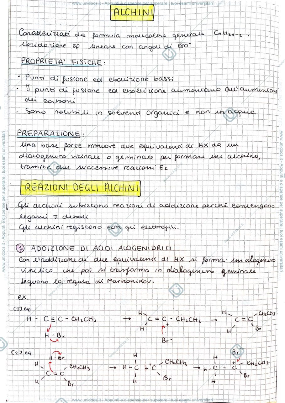 Anteprima pagina 1 — Appunti chimica organica