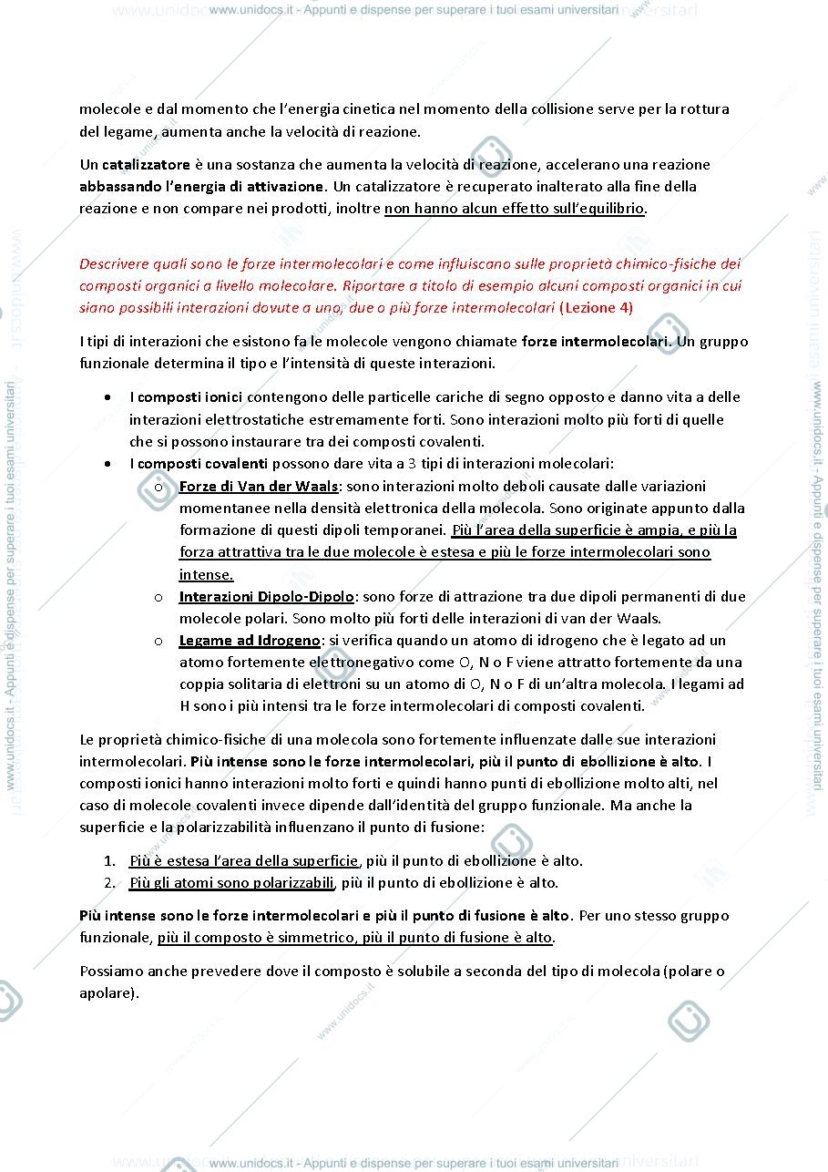 Anteprima pagina 3 — domande aperte esame chimica organica