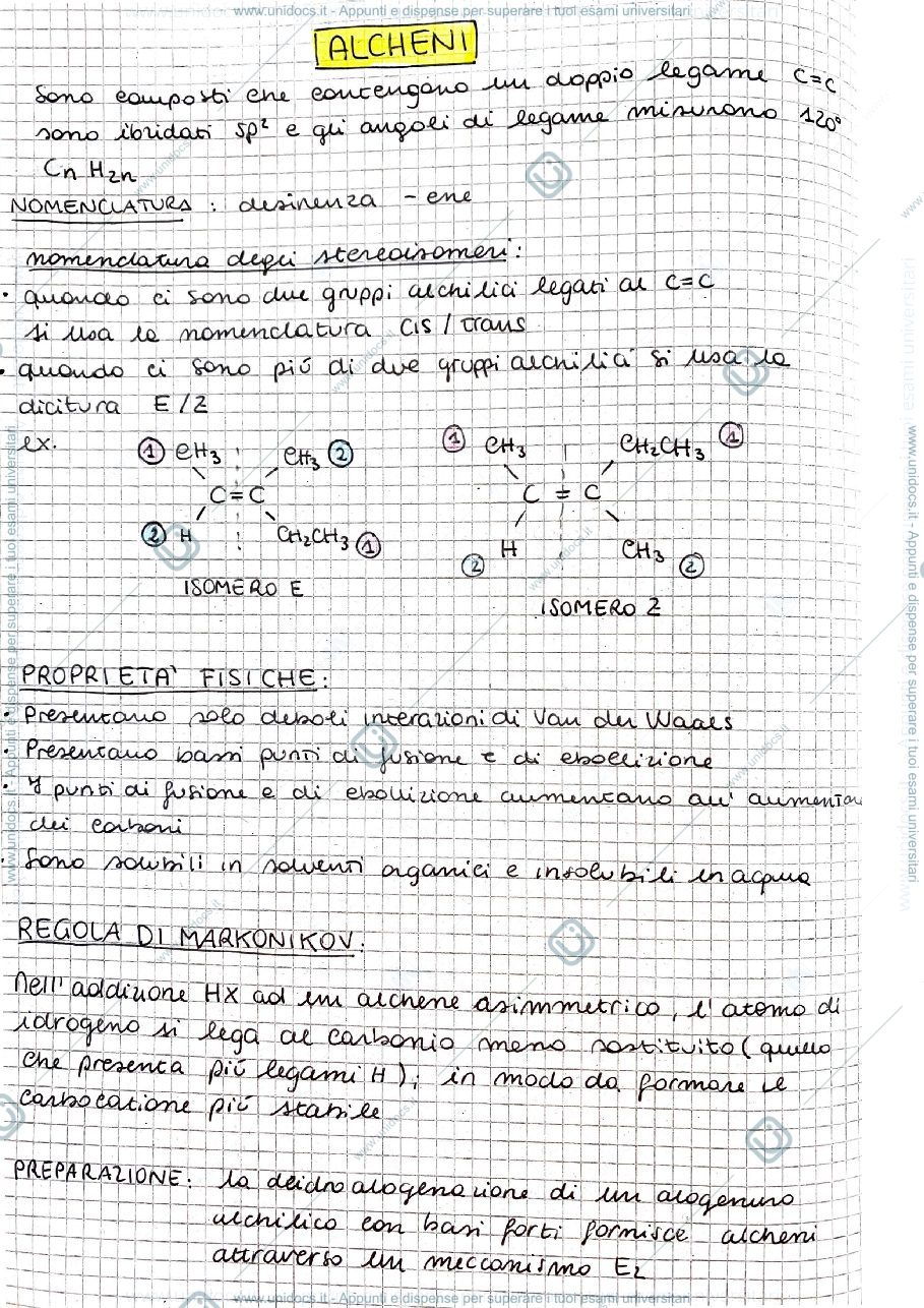 Anteprima pagina 1 — Appunti chimica organica