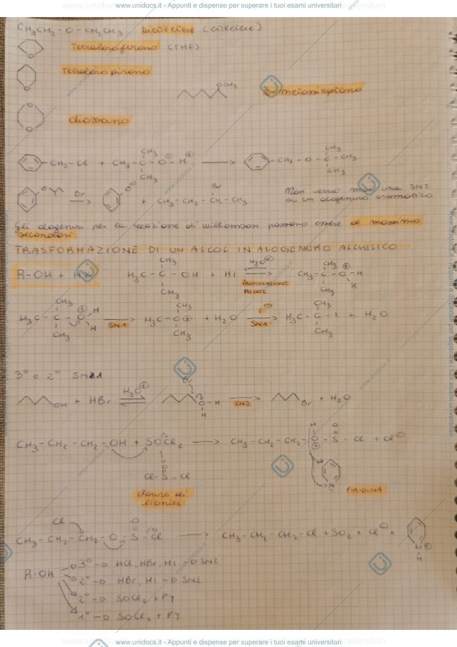 Anteprima pagina 2 — Reattività degli alcoli ed esercitazione su SN ed E