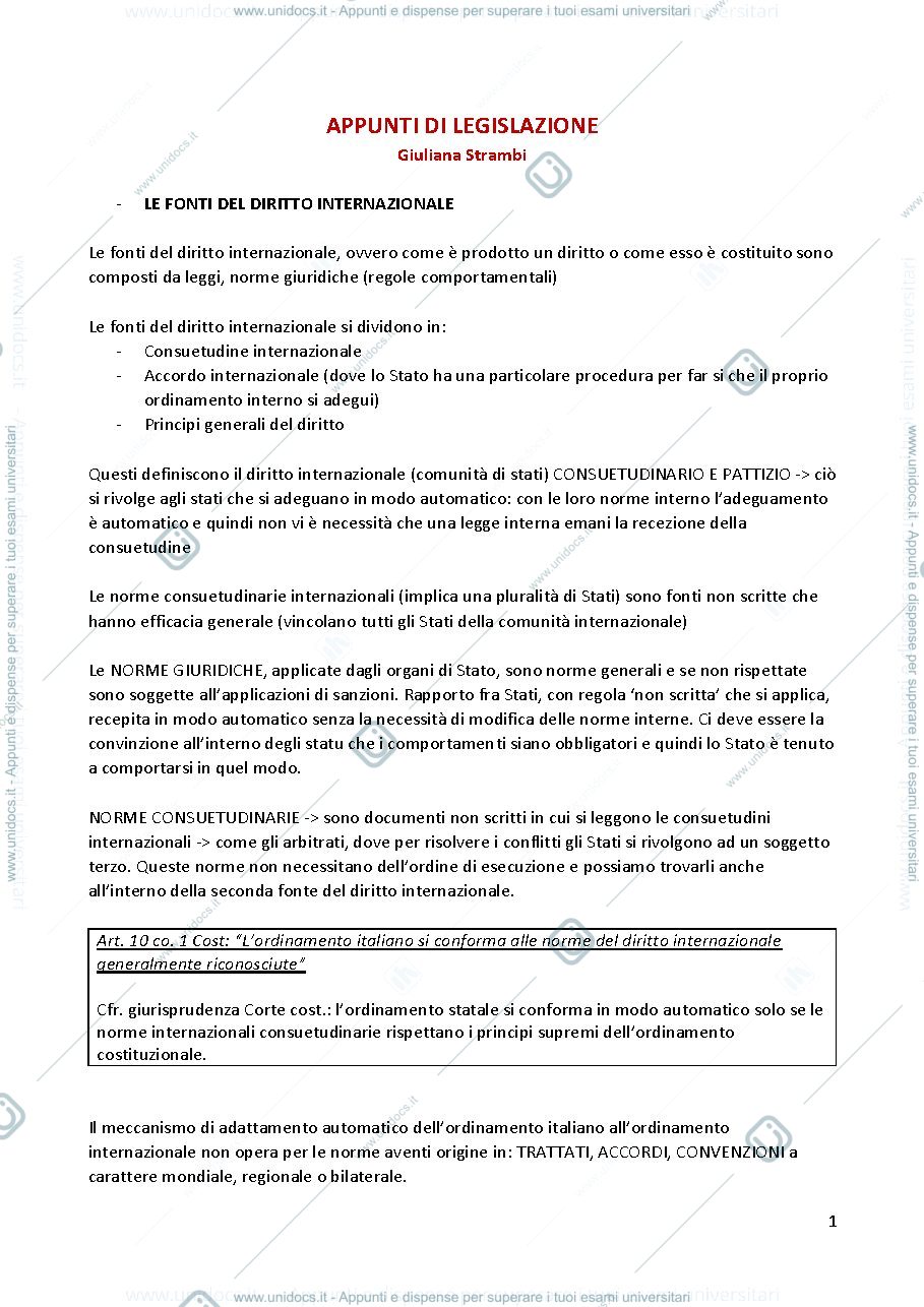 Anteprima pagina 1 — APPUNTI DI LEGISLAZIONE VITIVINICOLA