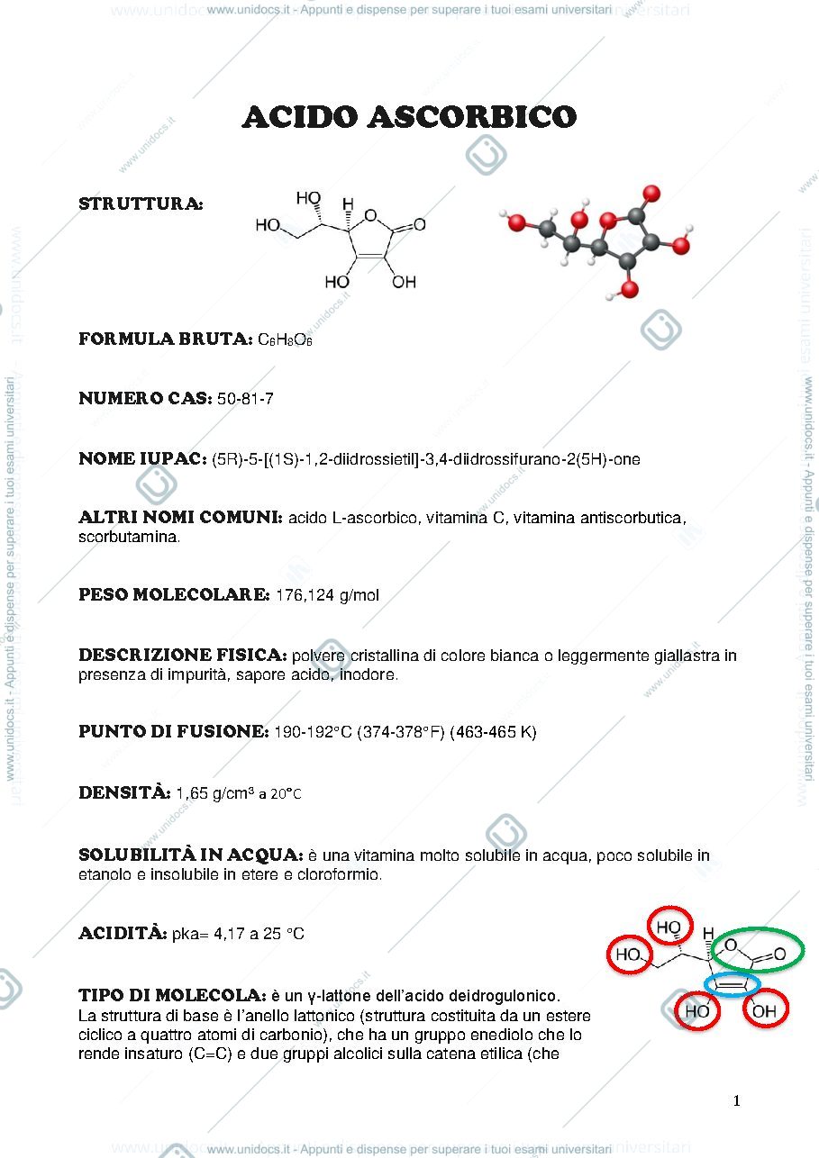 Anteprima pagina 1 — acido ascorbico