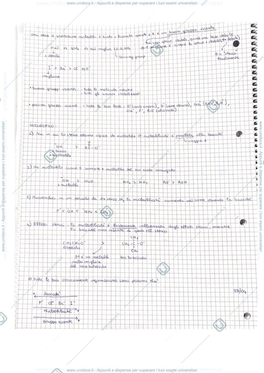 Anteprima pagina 2 — Sostituzione nucleofila alifatica (Sn1-Sn2)