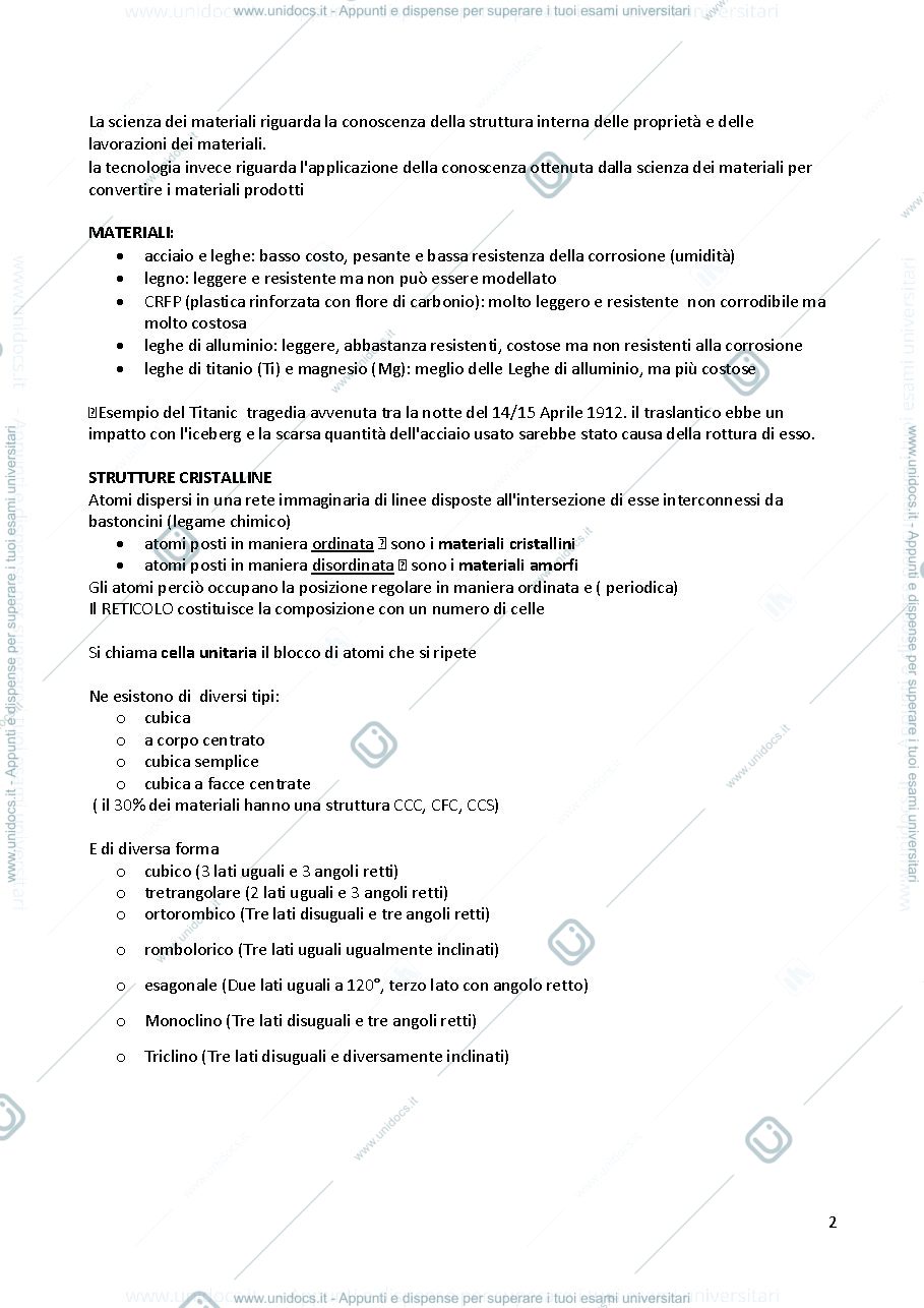 Anteprima pagina 2 — tecnologia dei materiali 
