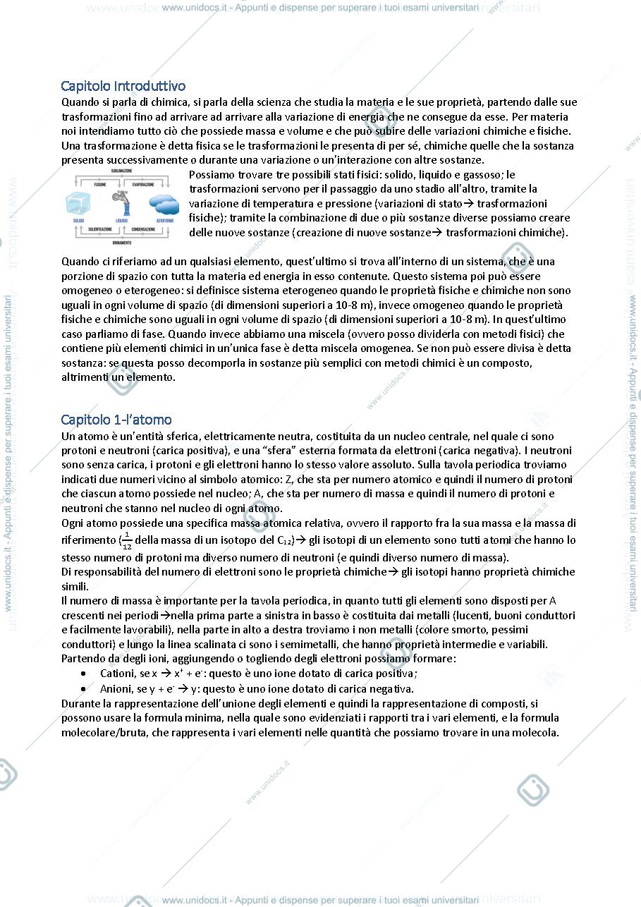 Anteprima pagina 3 — riassunto chimica 