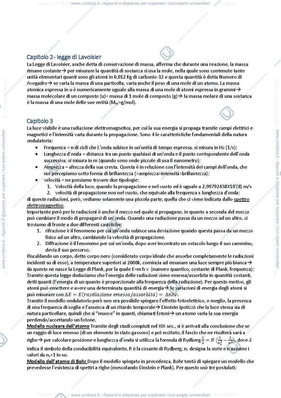 Anteprima pagina 4 — riassunto chimica 