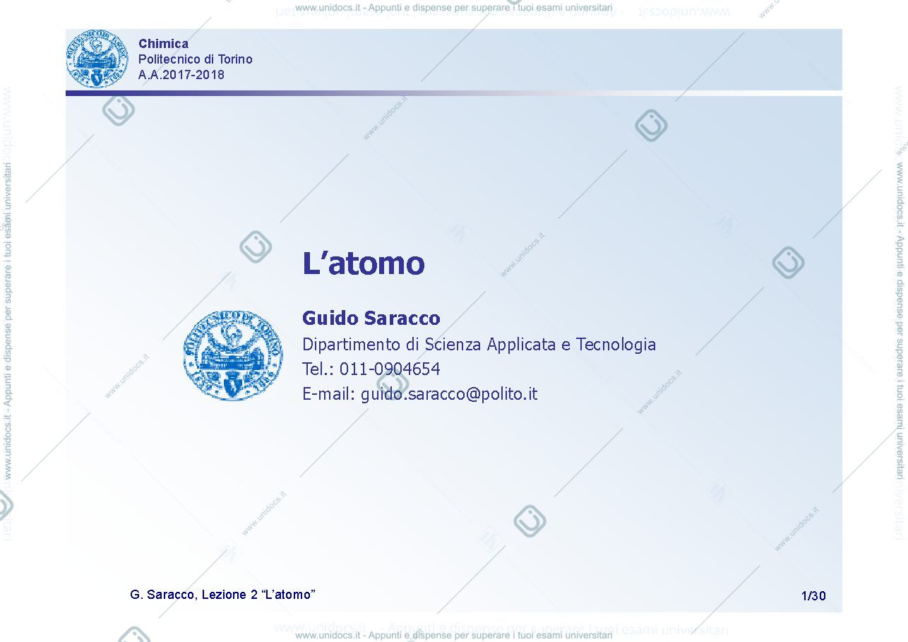 Anteprima pagina 1 — Chimica